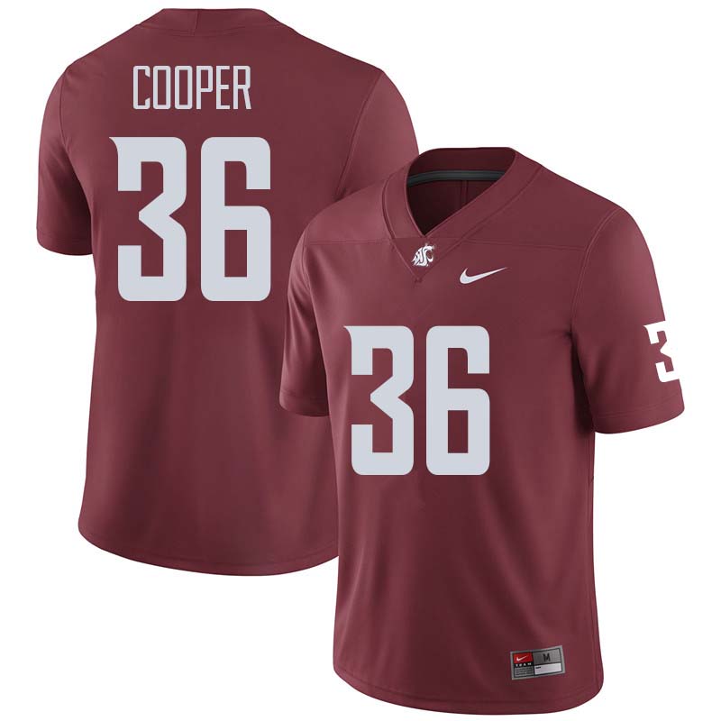 Men #36 Solomon Cooper Washington State Cougars College Football Jerseys Sale-Crimson - Click Image to Close